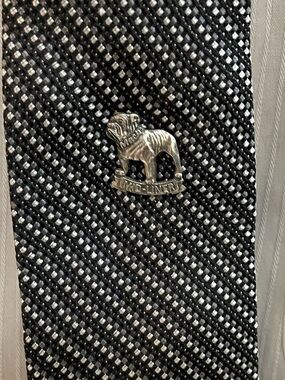 Men’s Vintage Bulldog Mack 'MID-LINER' Silver Finish Tie Tack/Lapel Pin
